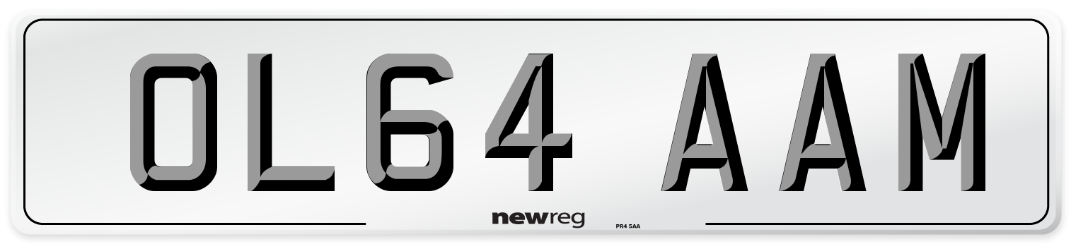 OL64 AAM Number Plate from New Reg